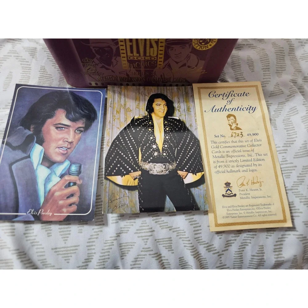Elvis Gold Movies Series 3 Metallic Impressions Collector Cards Tin Set 1995